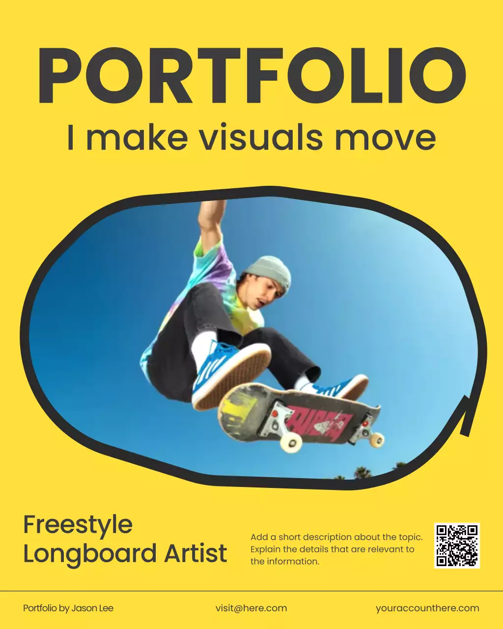 Blue Modern Portfolio Instagram Post