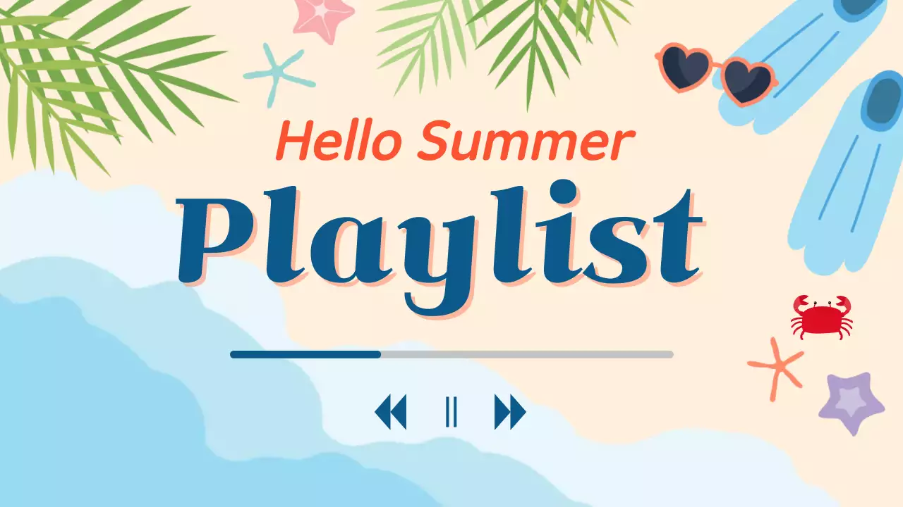 파랑과 주황의 조화로운 여름 플레이리스트