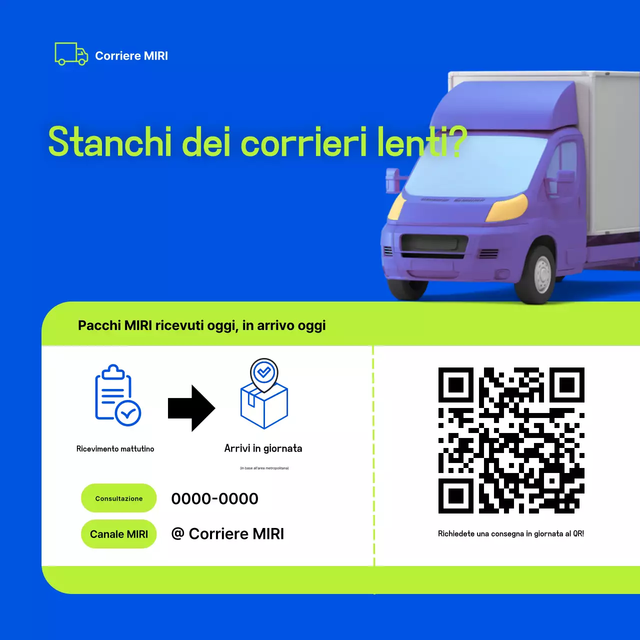 Pubblicità del Blue Modern Courier