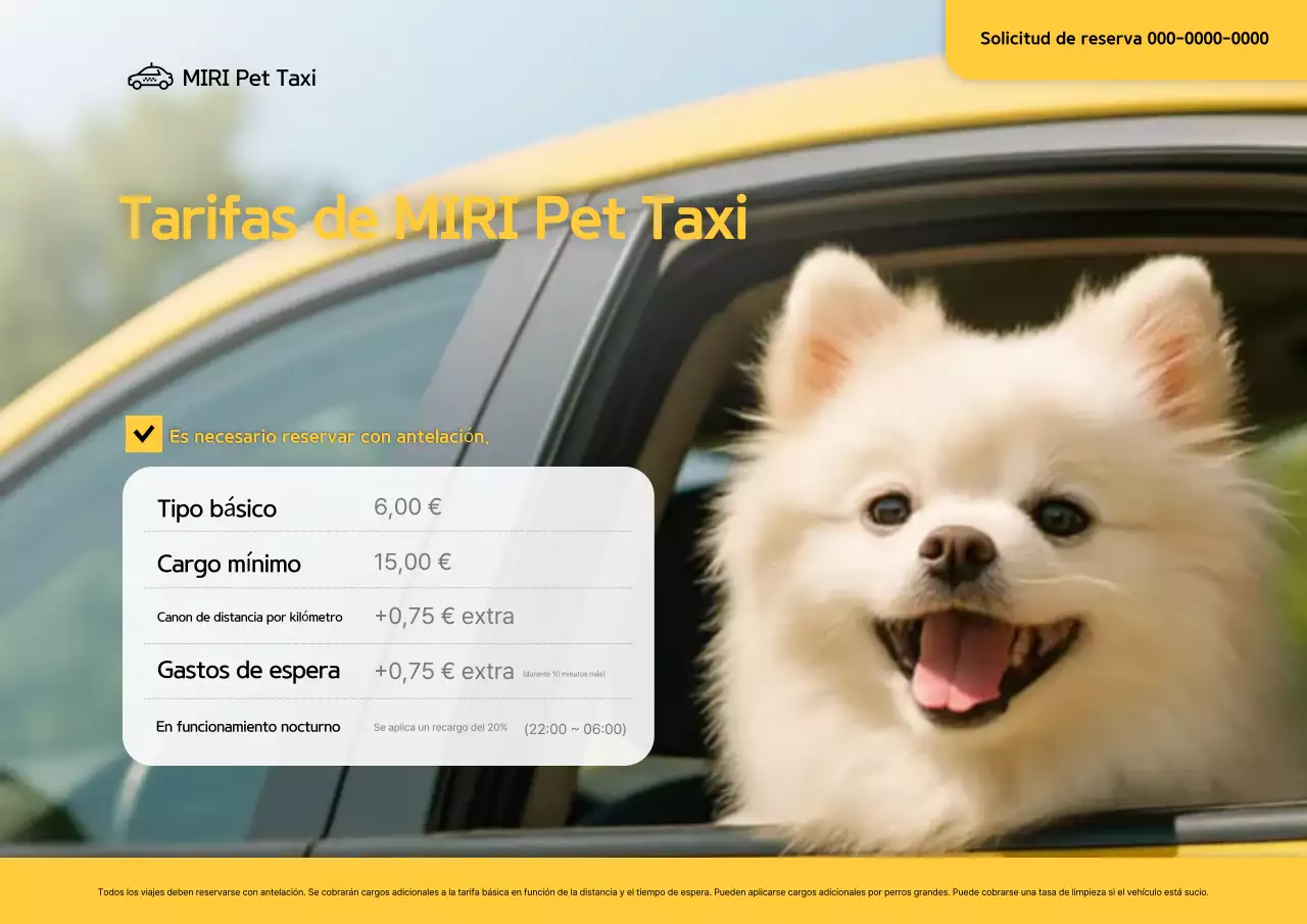 Anuncio amarillo simple de mascotas