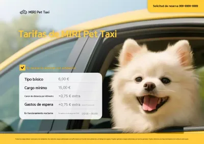 Anuncio amarillo simple de mascotas