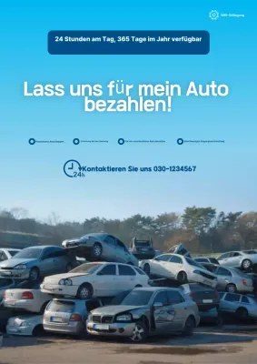 Blaue moderne Autowerbung