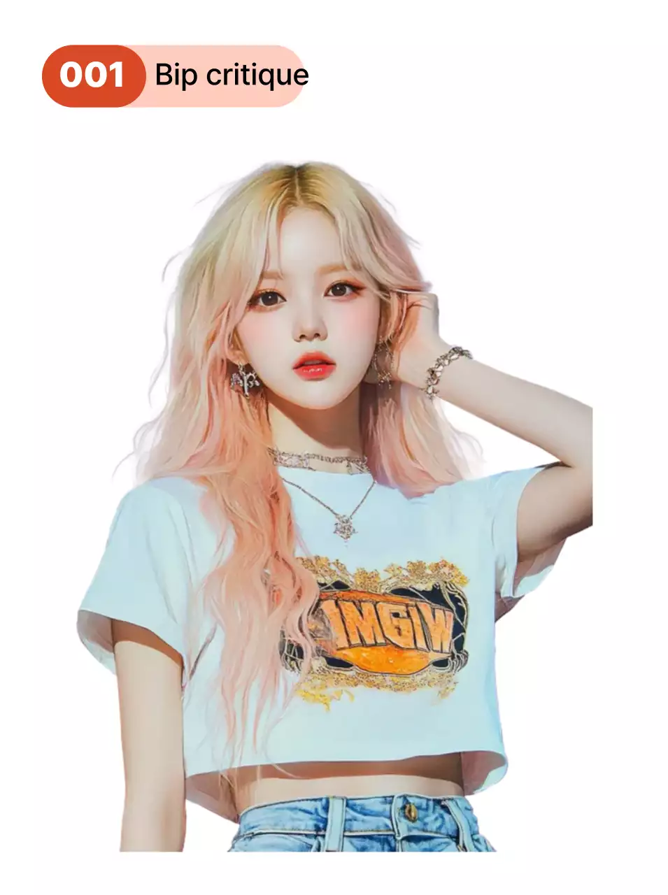 Autocollant Pink Idol Sceau Tibutibu