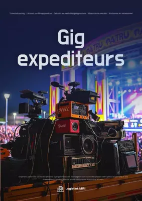 Blauwe moderne logistieke advertentie