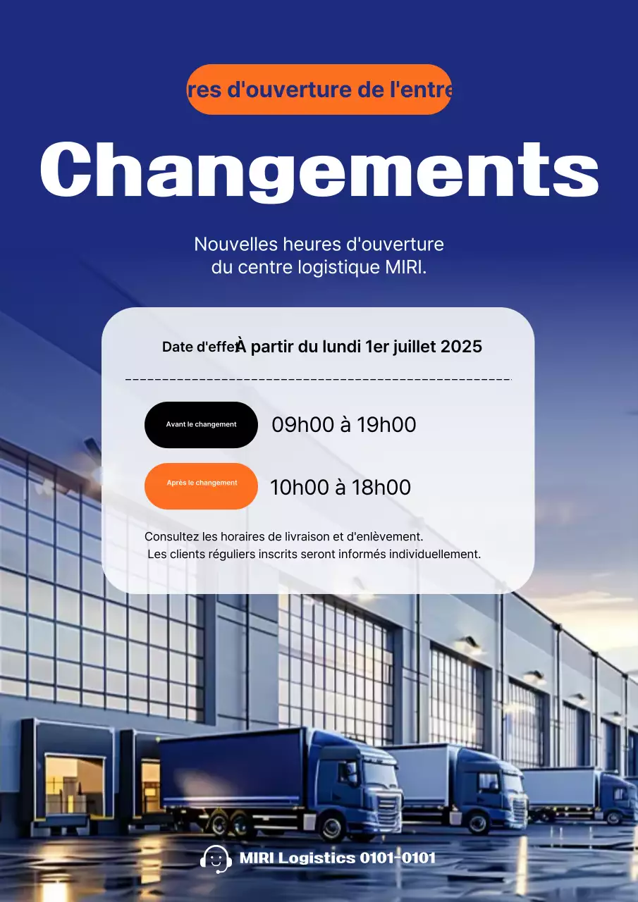 Guide du centre logistique Blue Modern