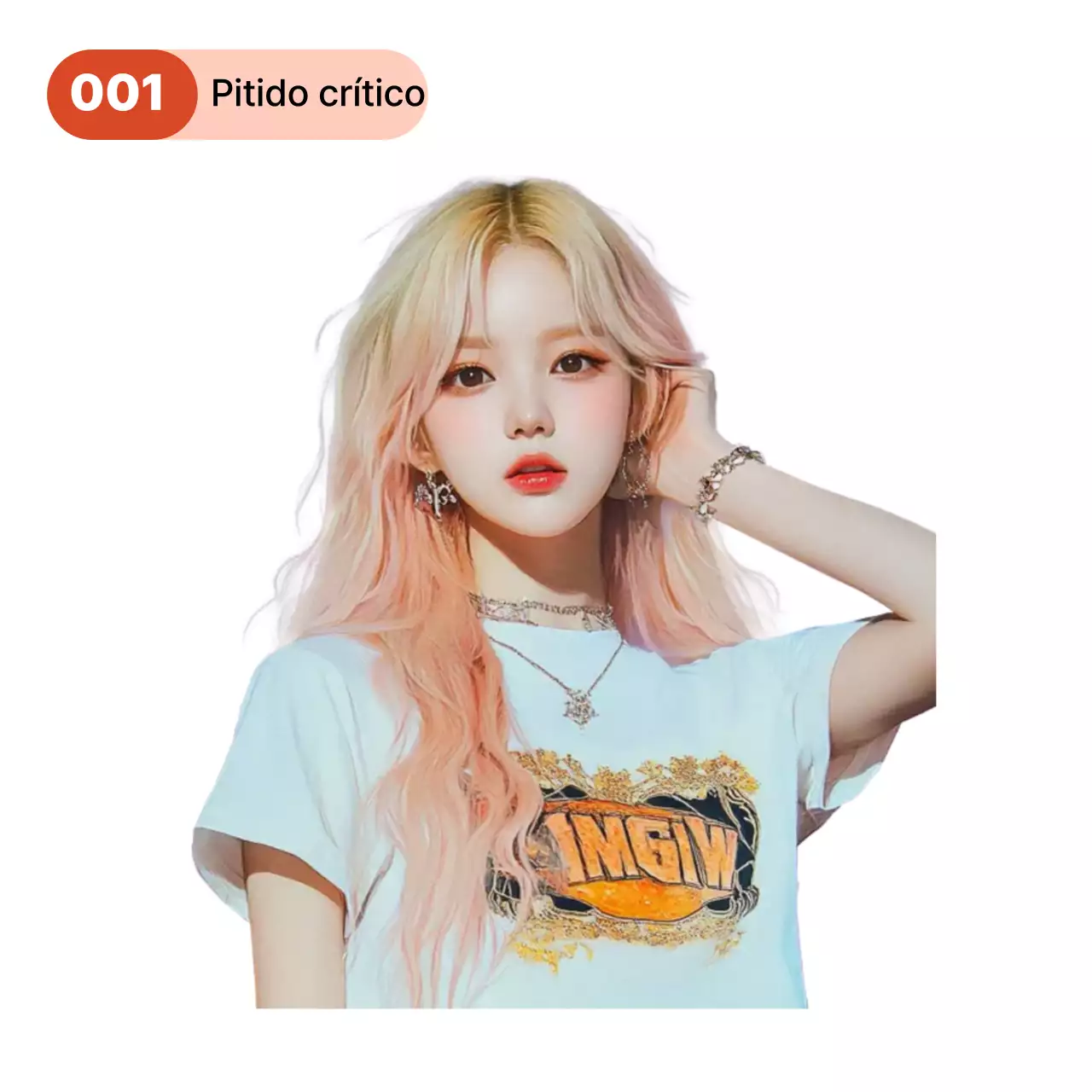 Pegatina de Pink Girl Idol