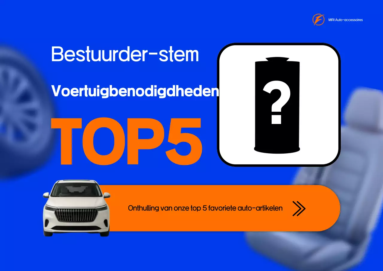 Advertentie voor blauwe moderne autoaccessoires