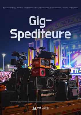 Blaue moderne Logistikwerbung