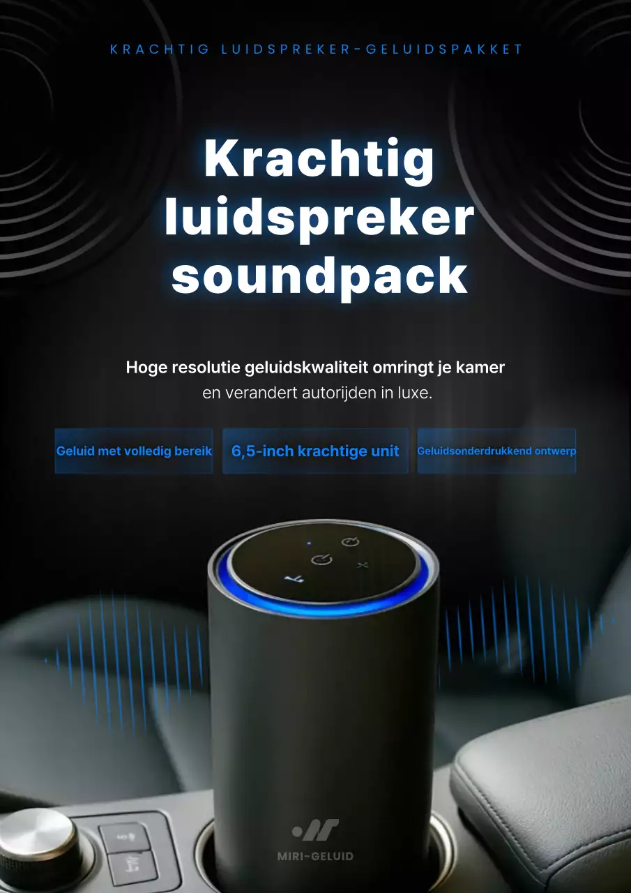 Promotie van zwarte moderne audioproducten