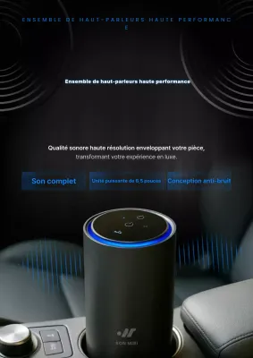 Promotion des produits audio modernes noirs