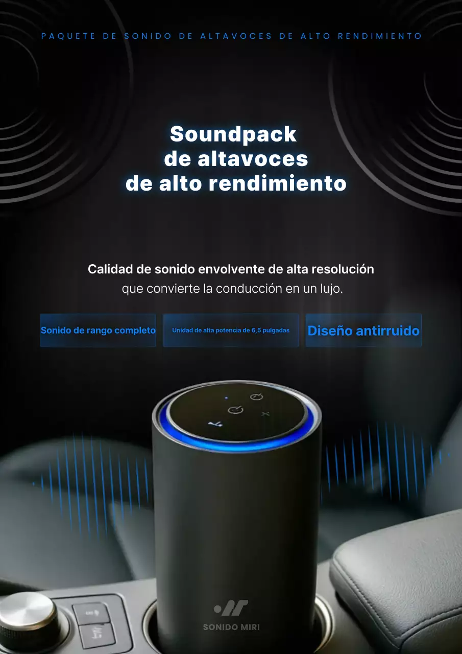 Promoción de productos de audio modernos negros
