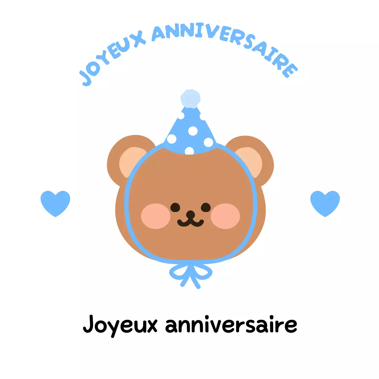 Célébration d'anniversaire de bébé bleu ciel