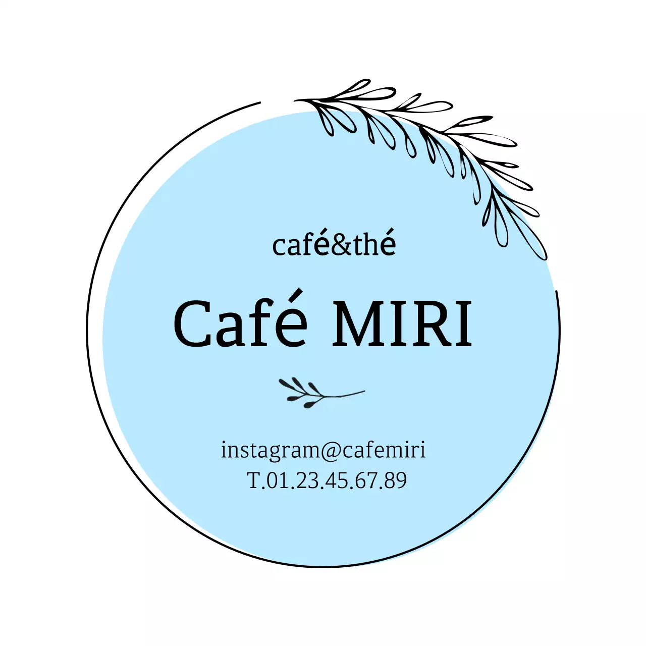 Promotion du café Sky Blue Simple