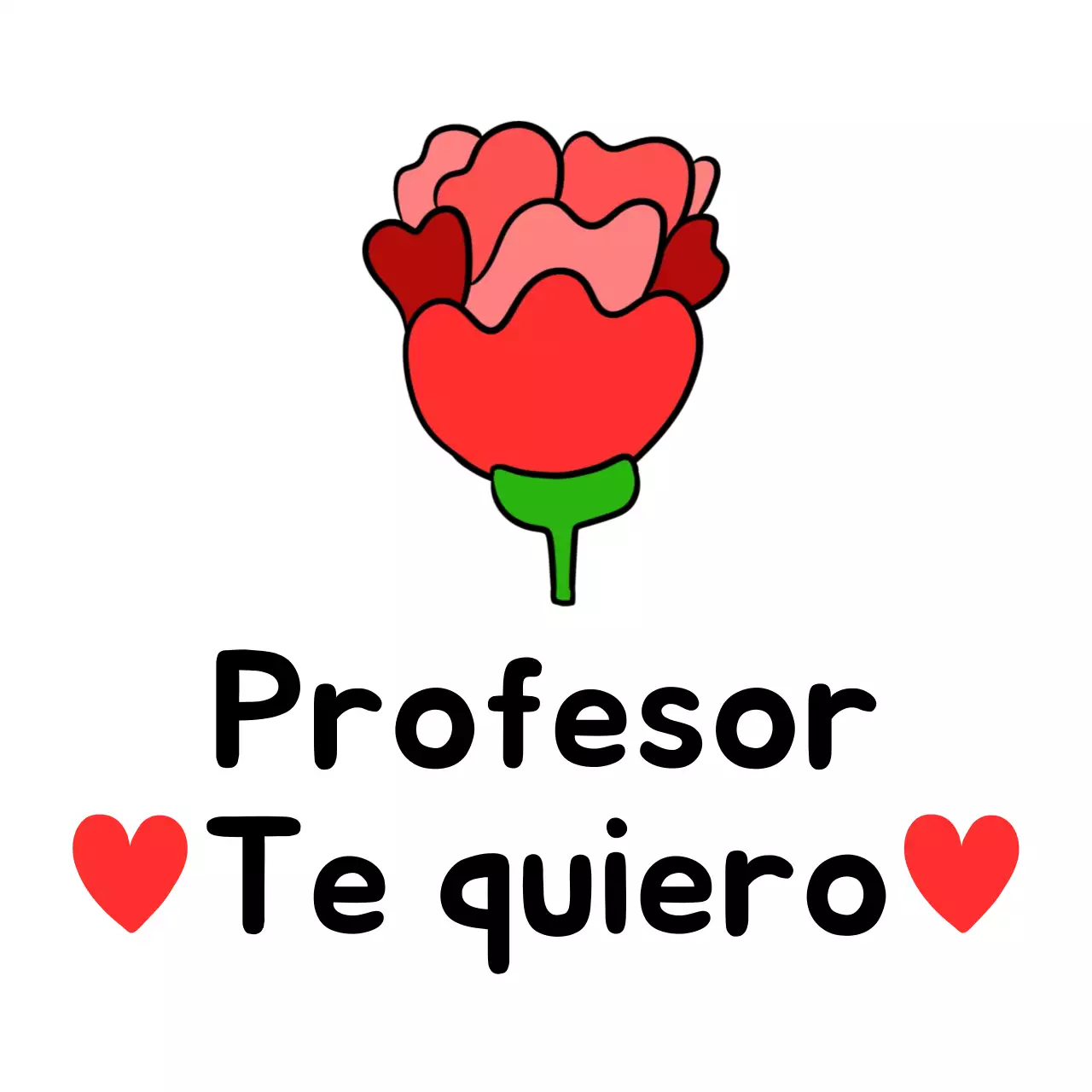 Celebración del Día del Maestro en Rojo y Simple