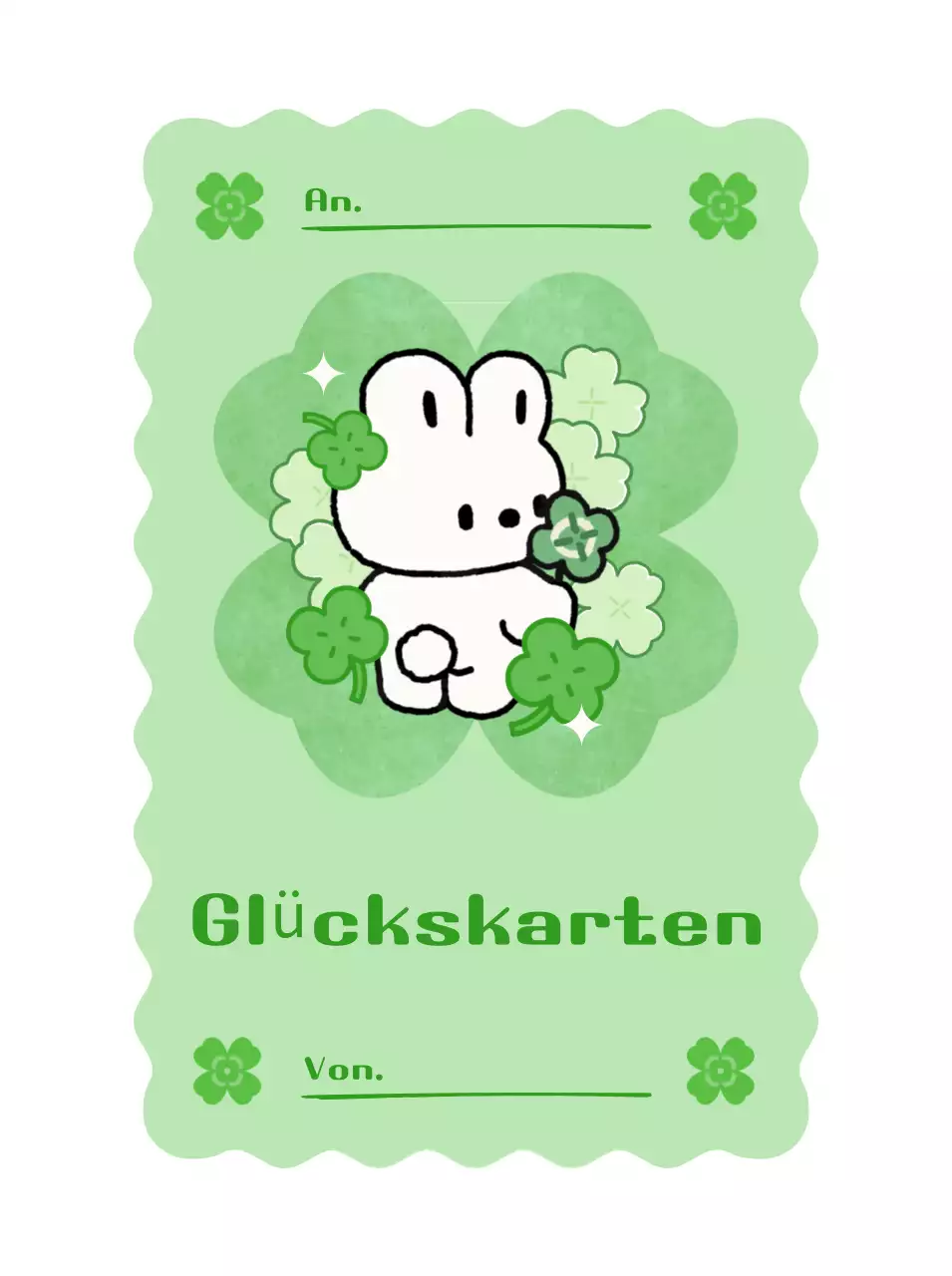 Grünes Baby Cartoon Viel Glück