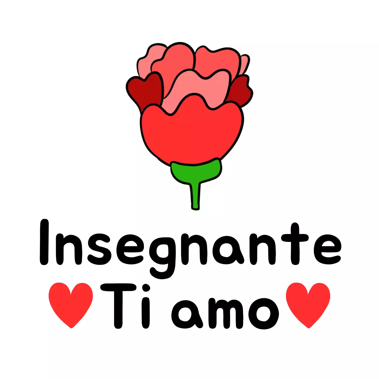 Celebrazione della giornata dell'insegnante semplice e rossa