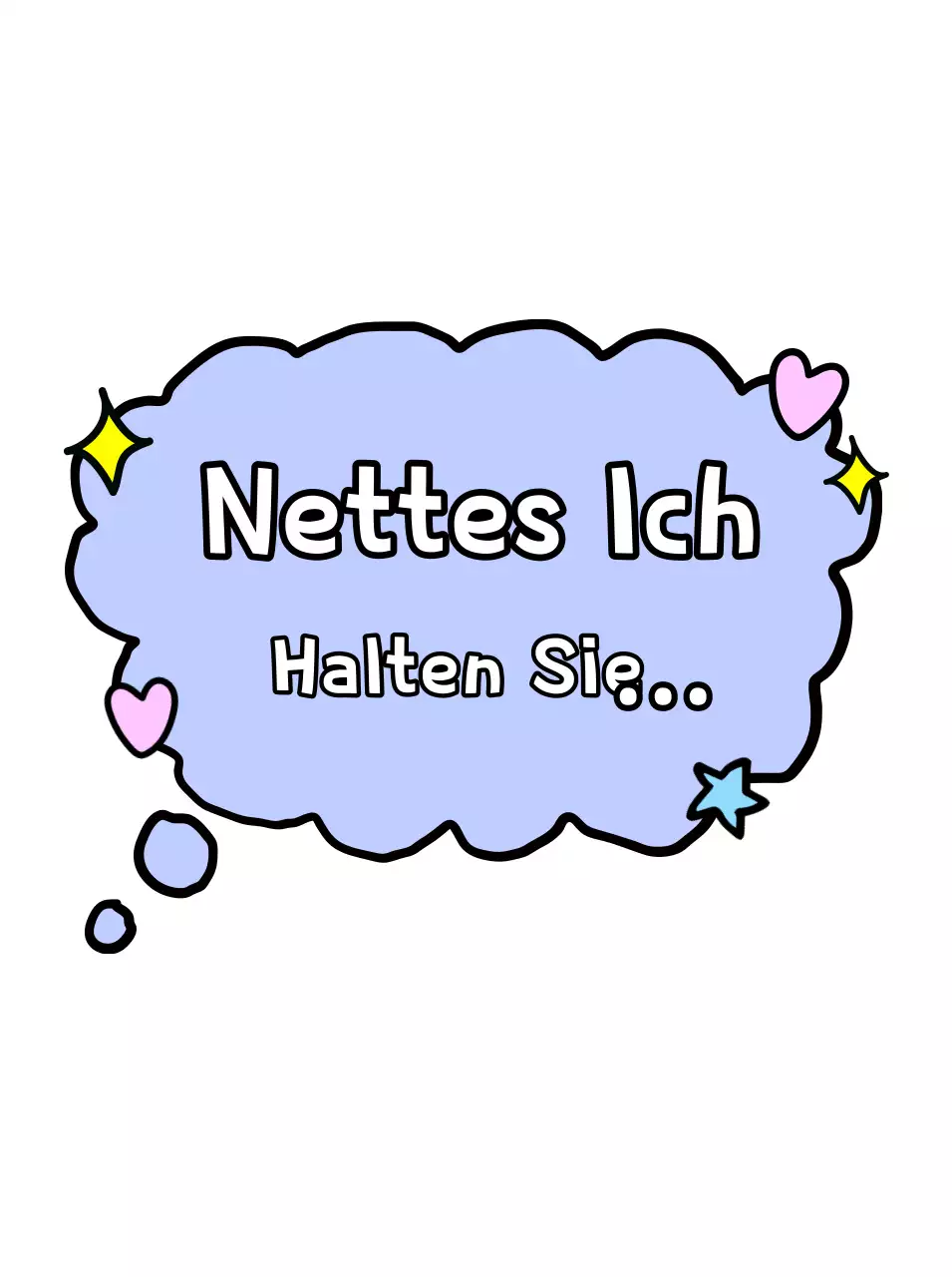 Lila süße Cartoon-Aufkleber