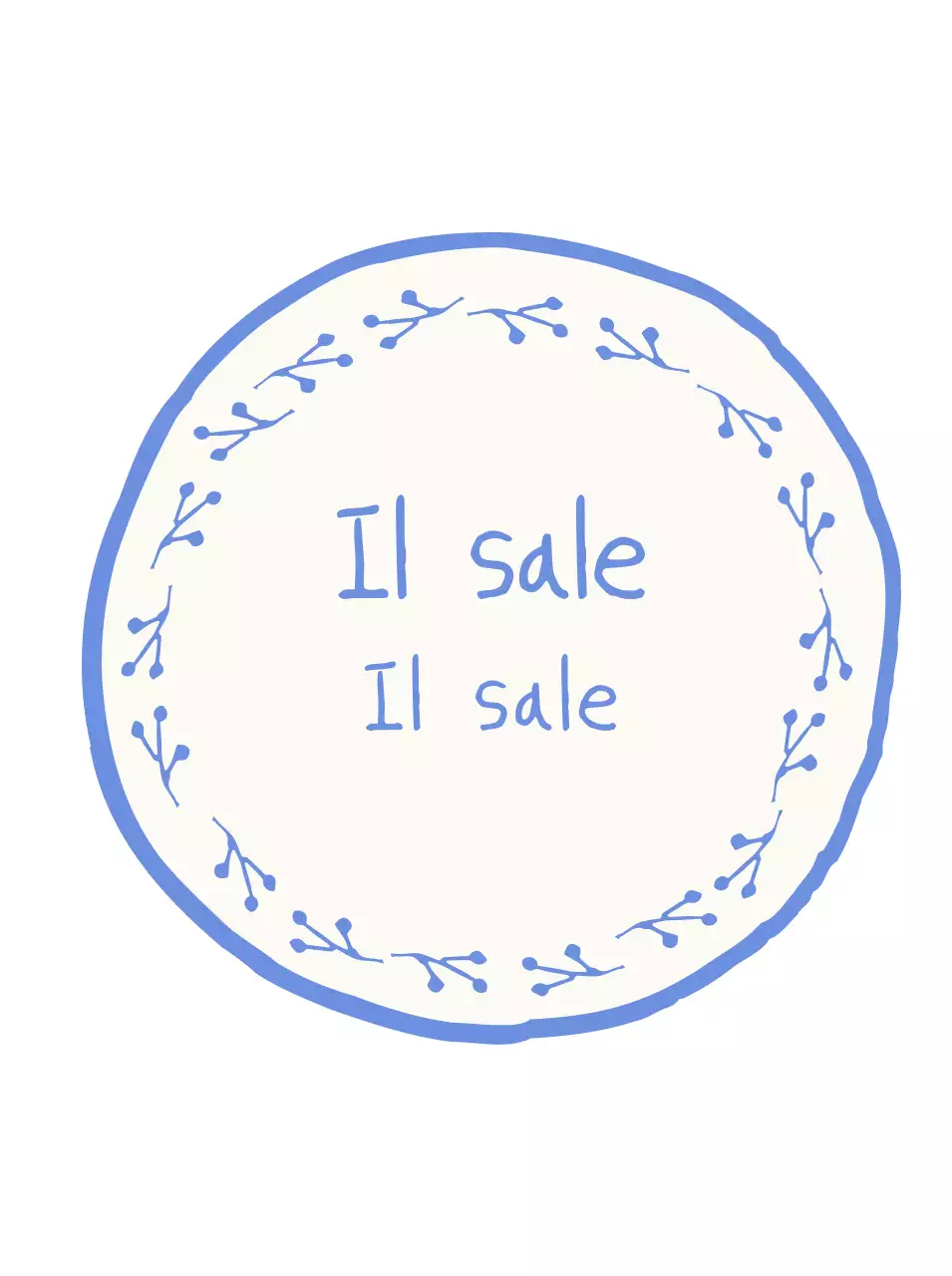 Adesivo semplice blu per il sale