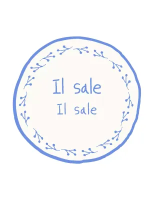 Adesivo semplice blu per il sale