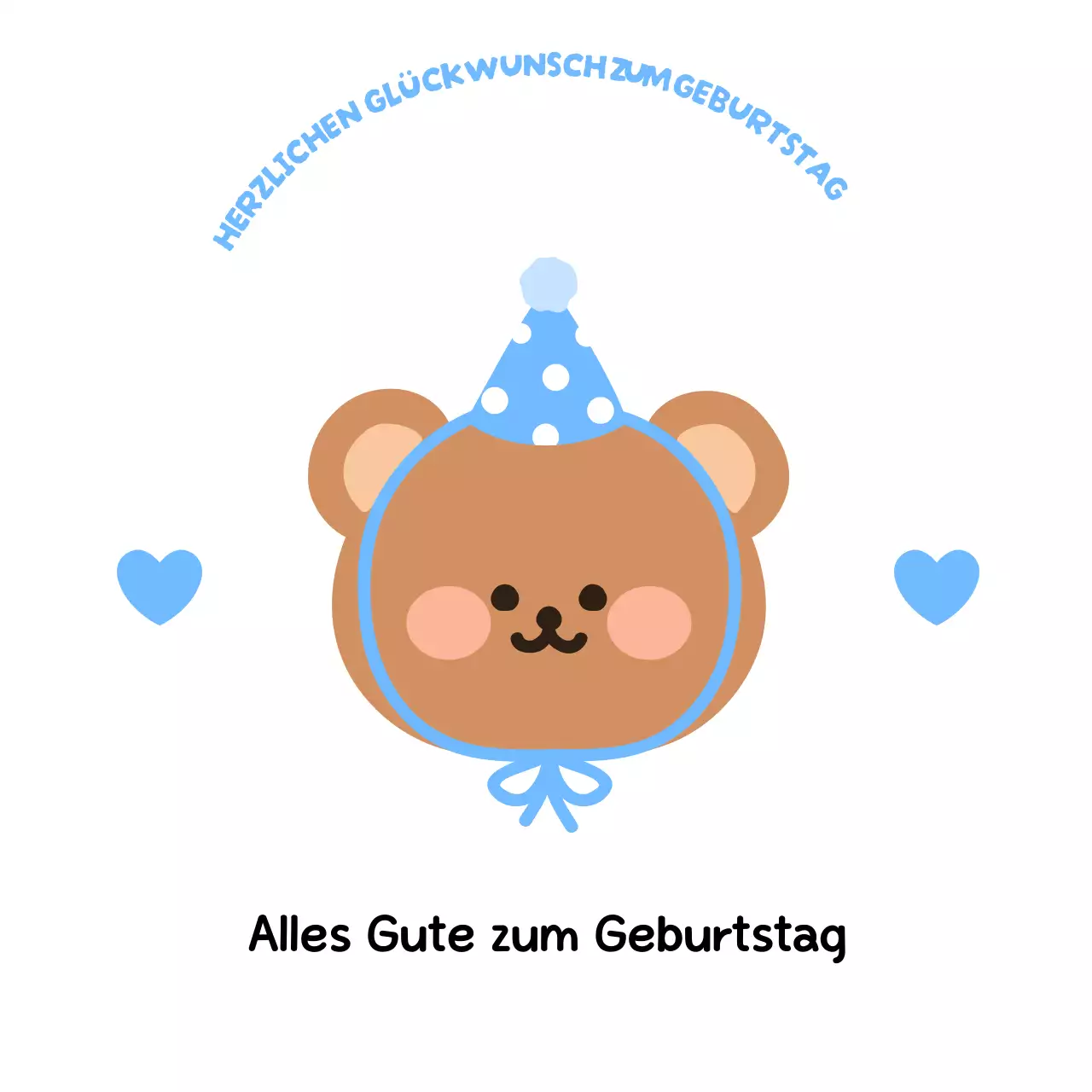 Himmelblaue Baby-Geburtstagsfeier