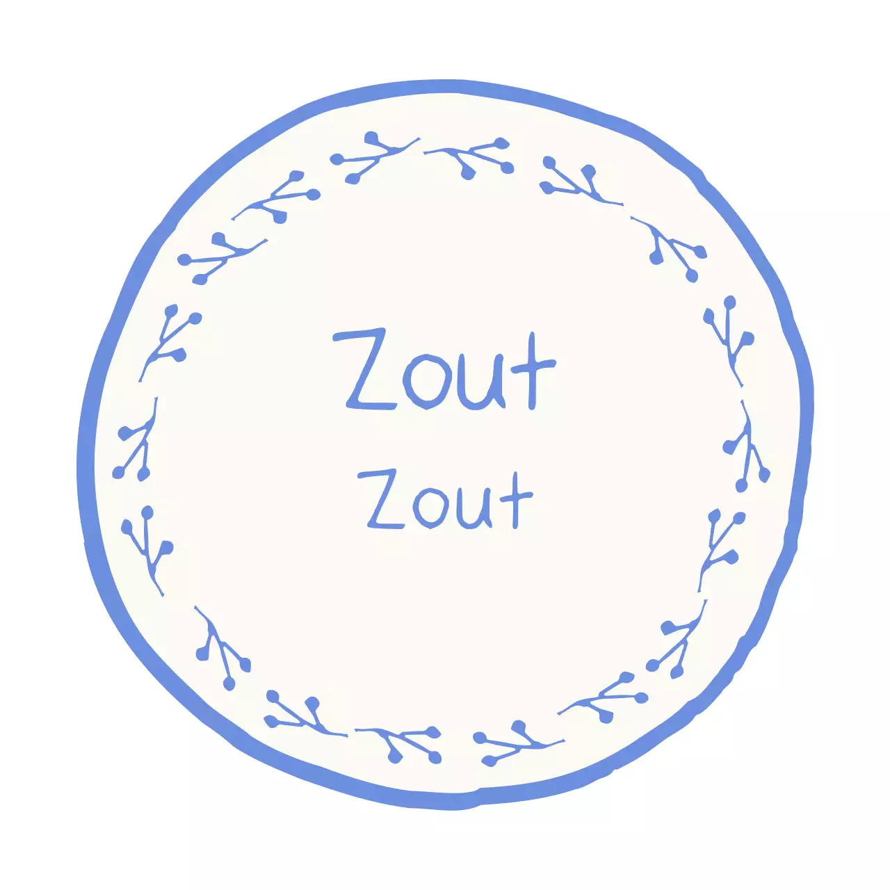 Hemelsblauwe eenvoudige logo-zin