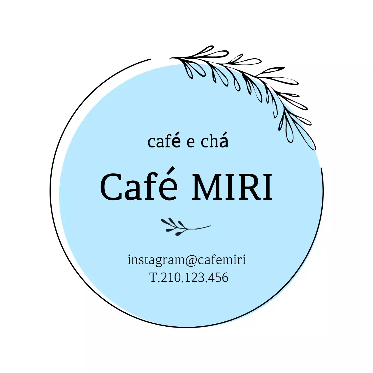 Promoção Sky Blue Simple Cafe