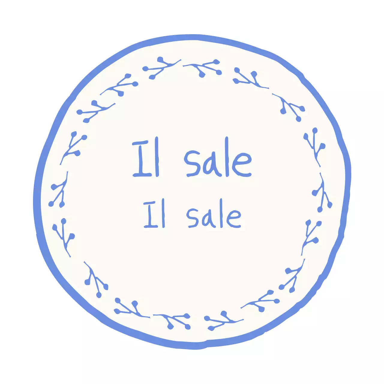 Frase semplice del logo azzurro cielo