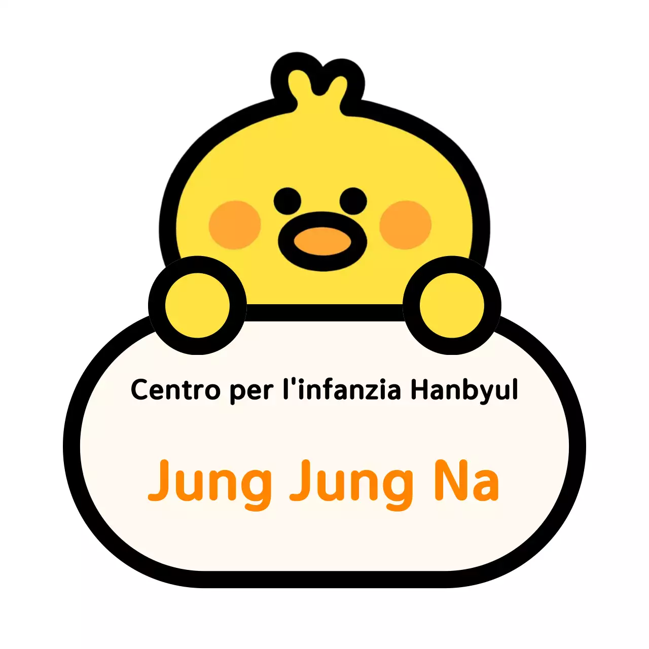 Etichetta con il nome per l'asilo nido Yellow Baby