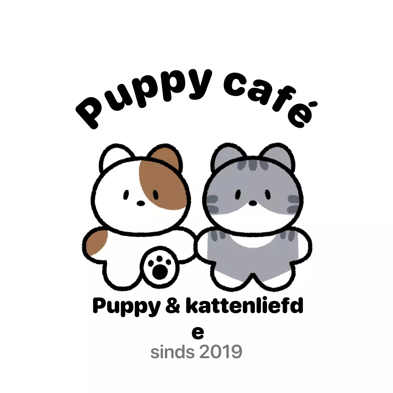 Zwart babycafé-logo