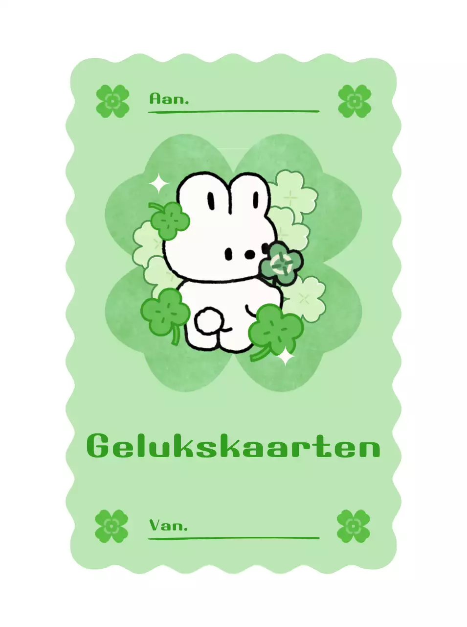 Groene baby cartoon veel geluk