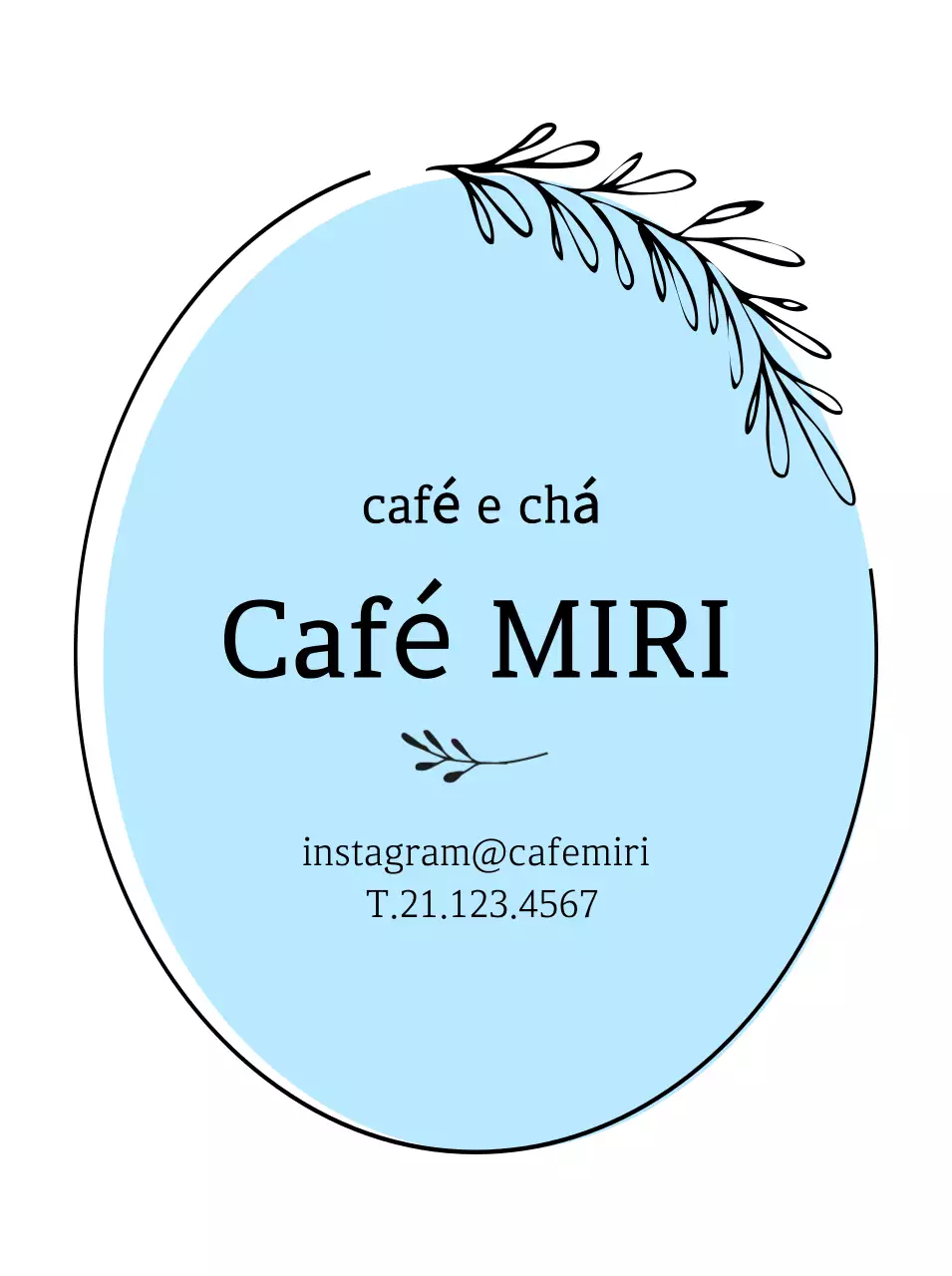 Promoção Blue Simple Cafe