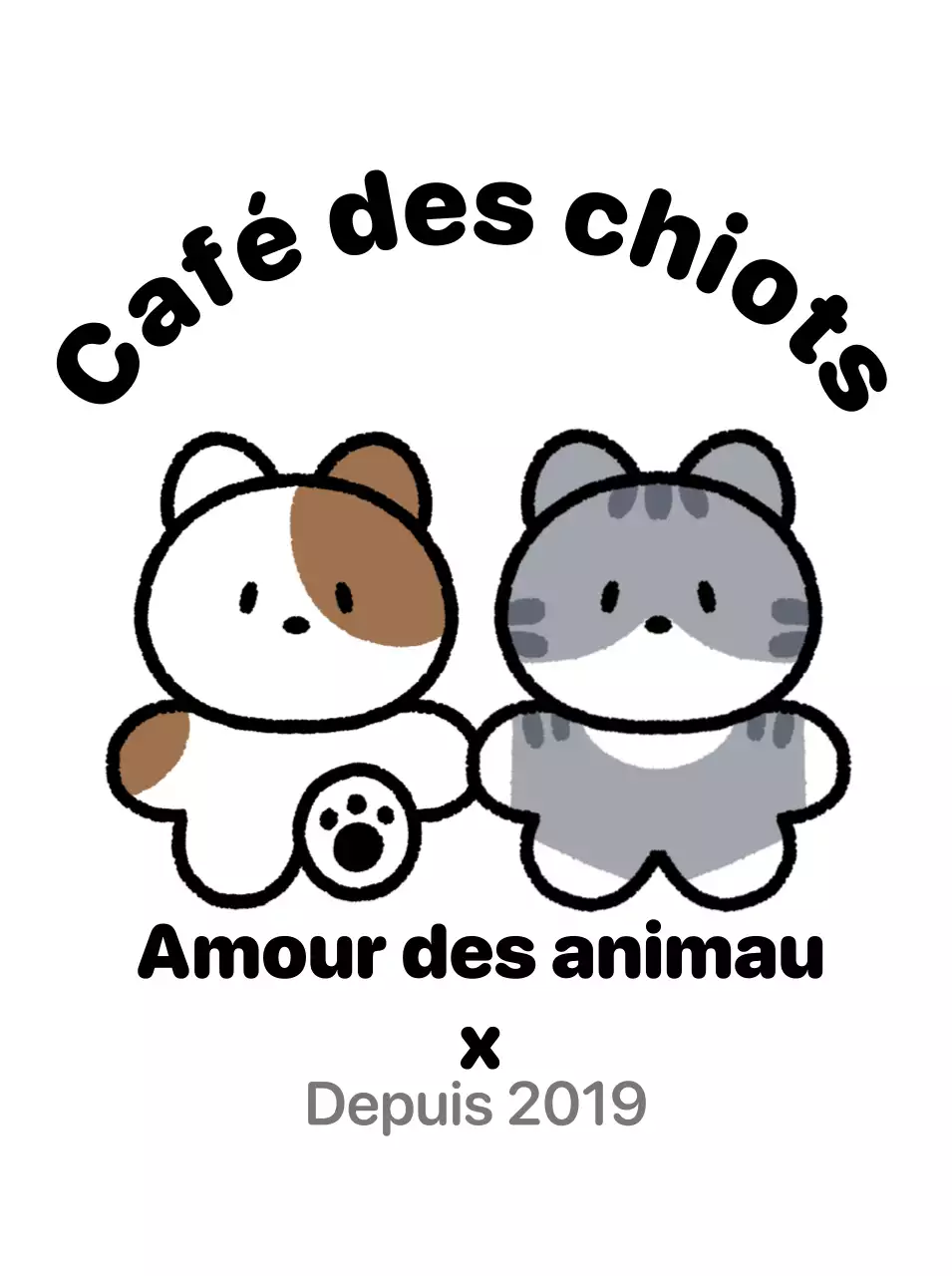 logo de café noir mignon