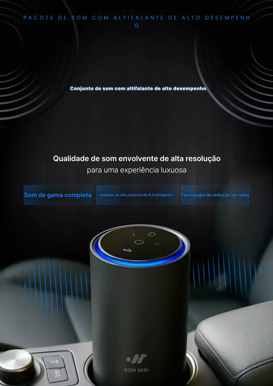 Promoção de produtos de áudio modernos pretos