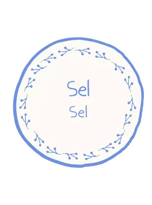 Autocollant simple sel bleu