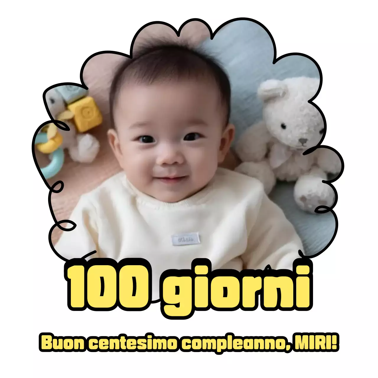 Celebrazione del 100° giorno di Yellow Baby