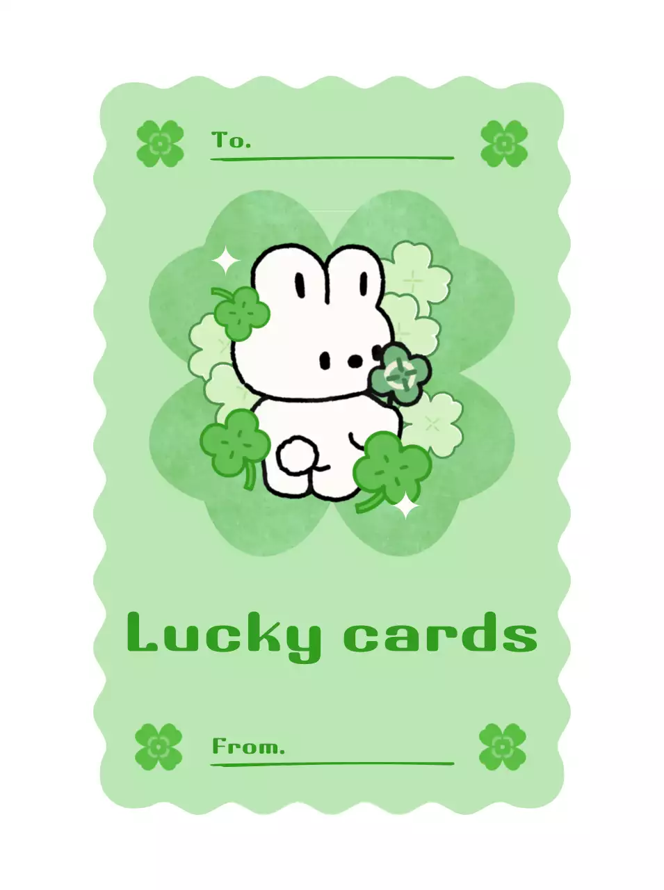 Kartun Bayi Hijau Semoga Beruntung