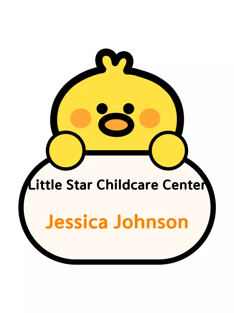 Label Nama Bayi Kuning untuk TK