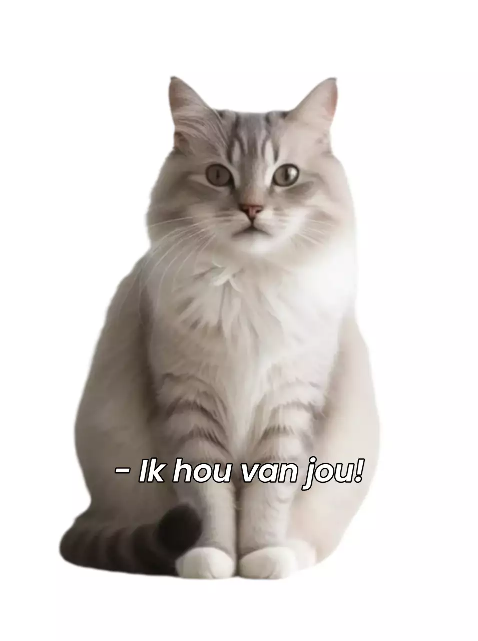 Witte, eenvoudige huisdiermeme