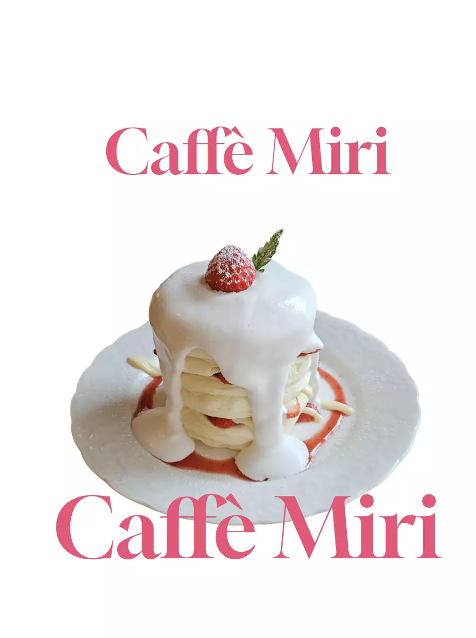 Pubblicità di dessert rosa semplice