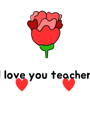 Perayaan Hari Guru Sederhana Merah