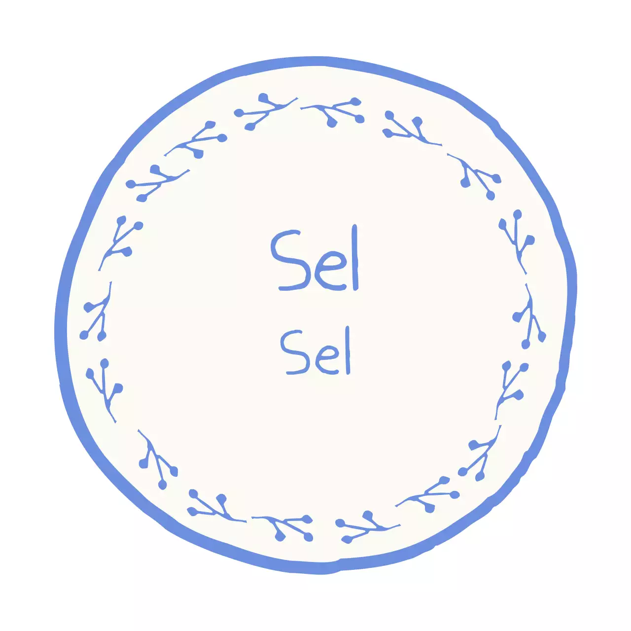 Phrase de logo simple bleu ciel