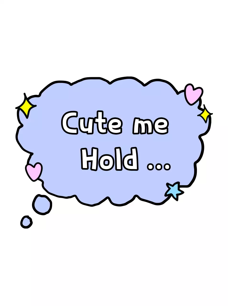 Stiker kartun lucu berwarna ungu