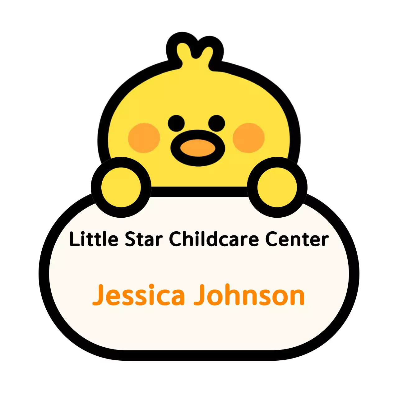 Thẻ tên đồ dùng mẫu giáo màu vàng cho bé