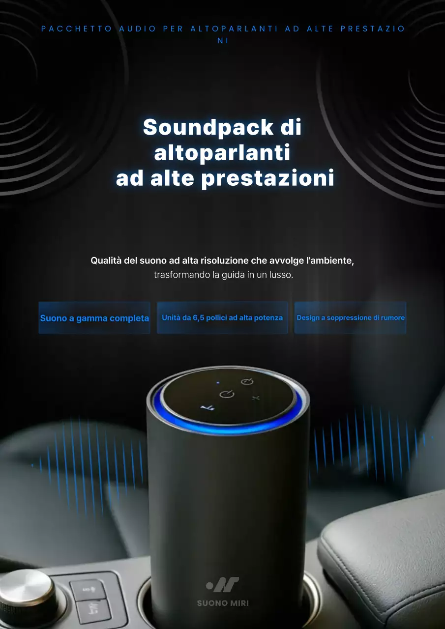 Promozione di prodotti audio moderni neri