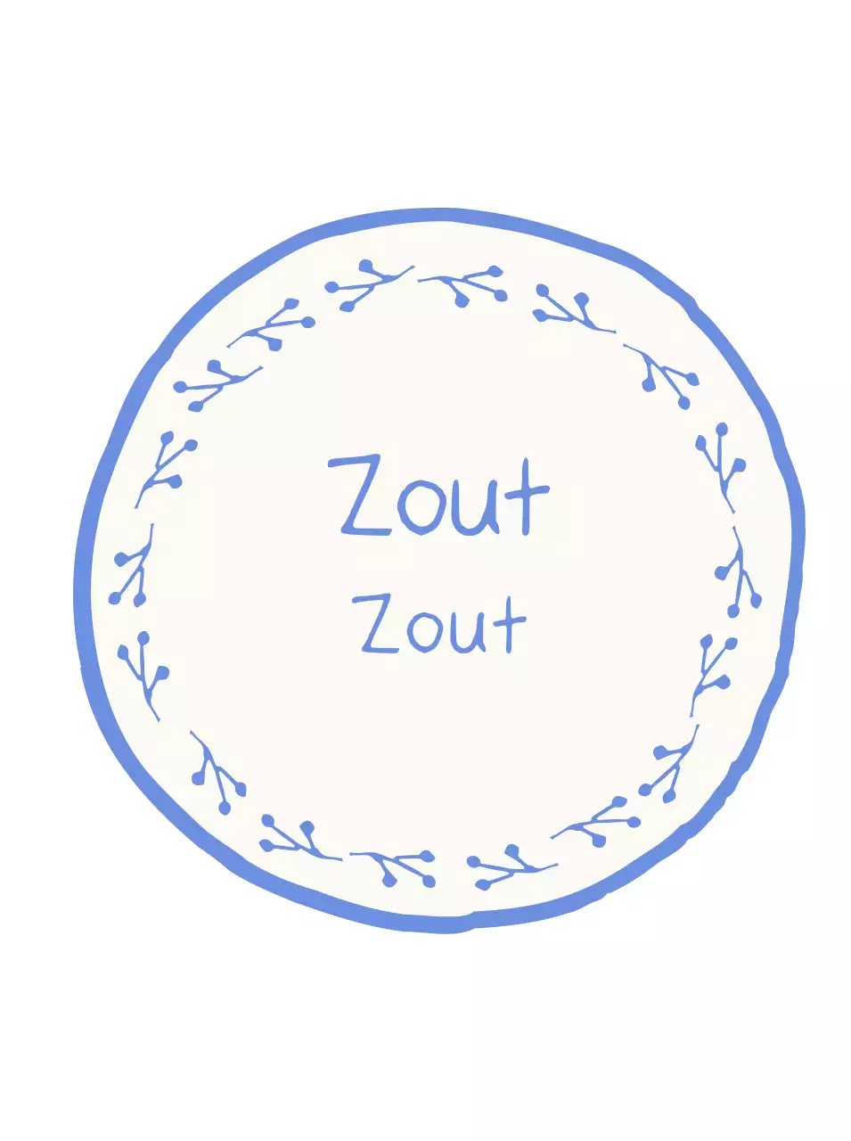 Blauwe eenvoudige zoutsticker