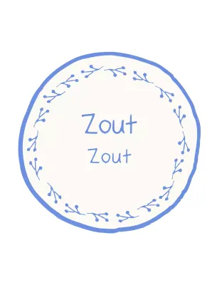 Blauwe eenvoudige zoutsticker