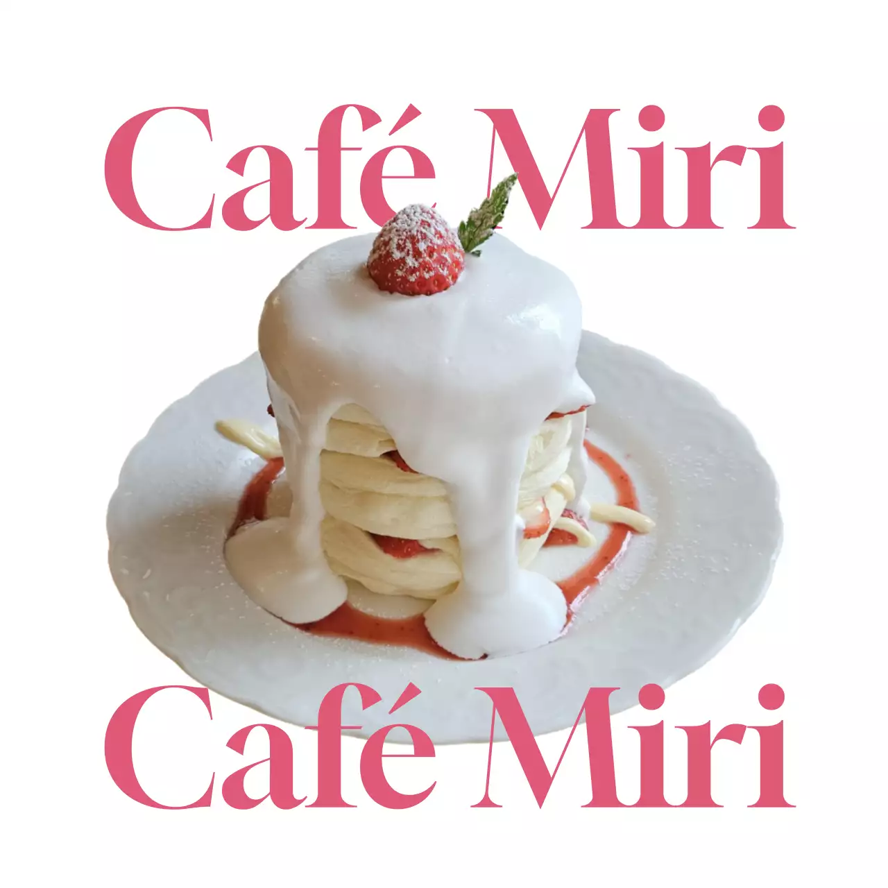 Witte moderne dessertreclame