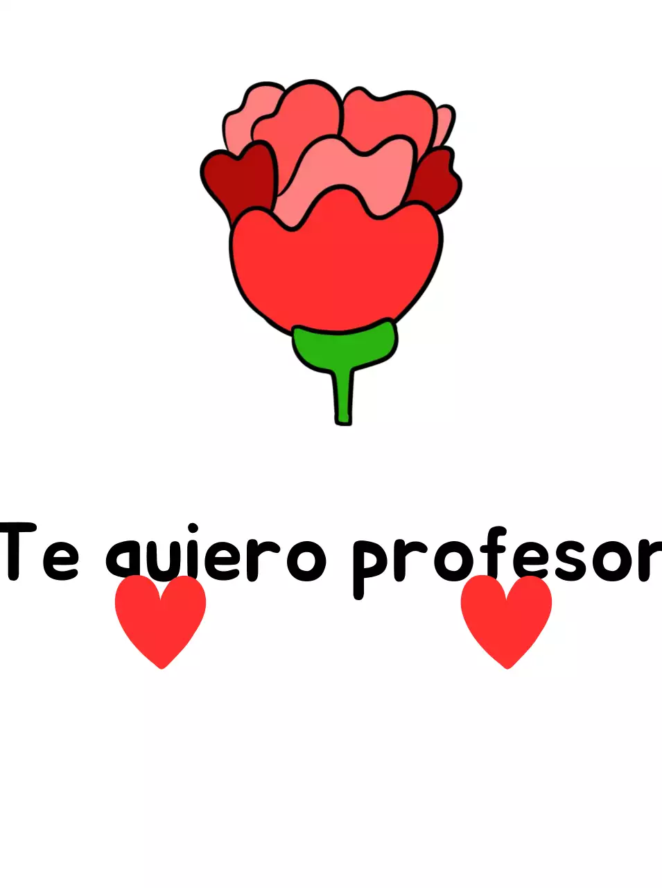 Celebración del Día del Maestro en Rojo y Simple