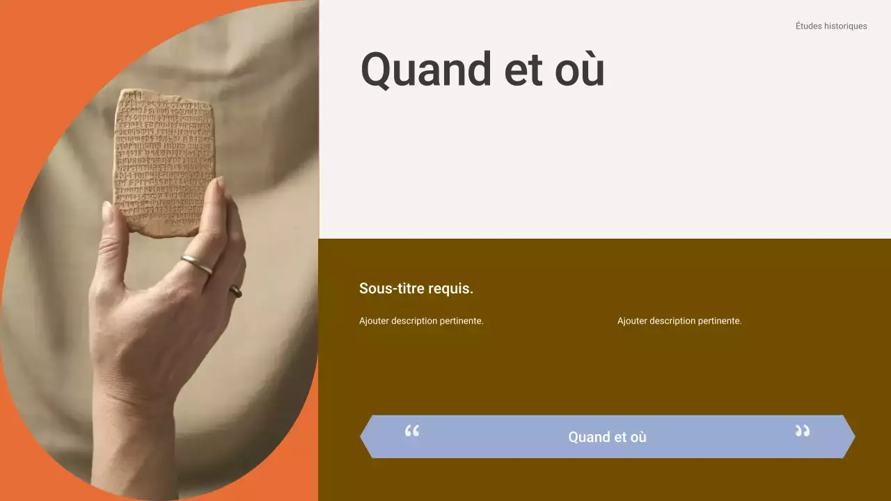 Présentation du cours d'histoire classique de Brown