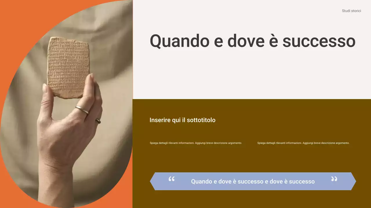 Presentazione della lezione di storia classica di Brown